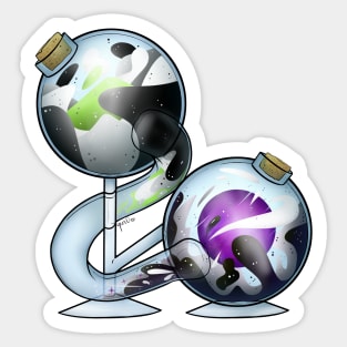 Agender And Asexual Pride Potion Sticker